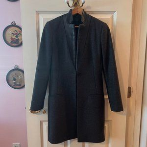 AllSaints Lorie Wool Coat Charcoal Grey | Size US 2